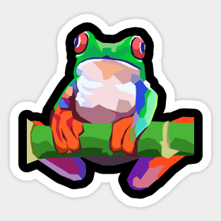 Frog multi colour Sticker